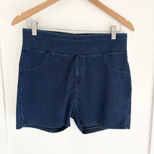 Halara Pull On Denim Shorts Elastic Waist Stretchy XL